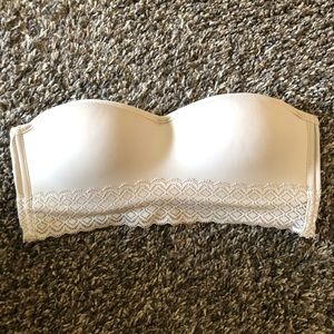 tan strapless bra
